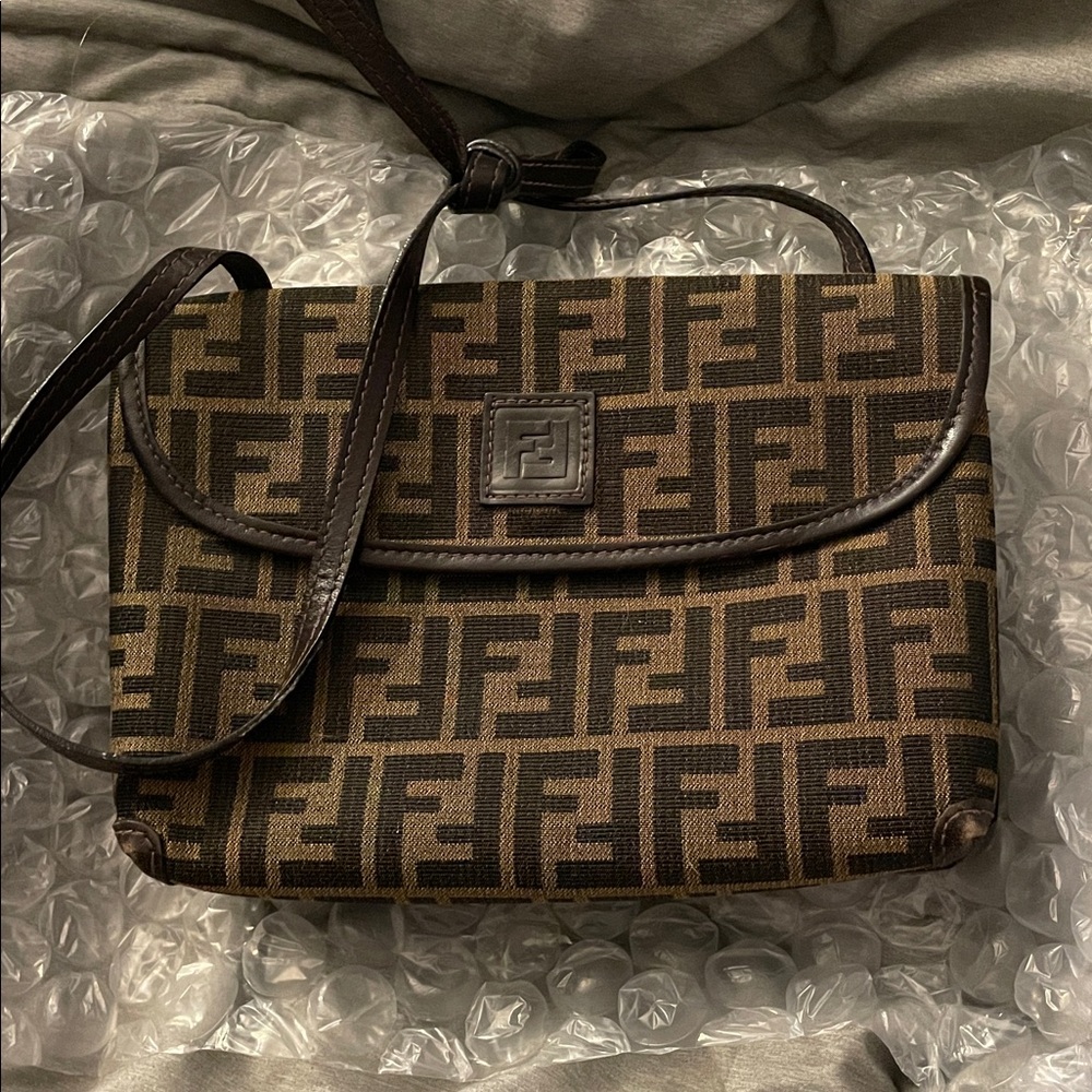 Fendi Brown Zucca Monogram Shoulder/Crossbody bag